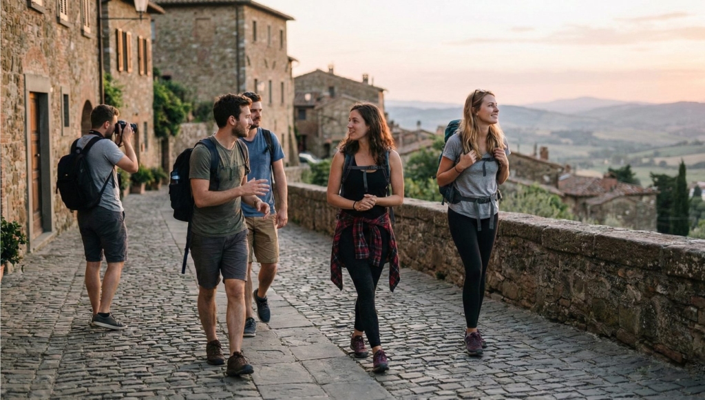 Travel route flow and geographic sequencing for group itineraries